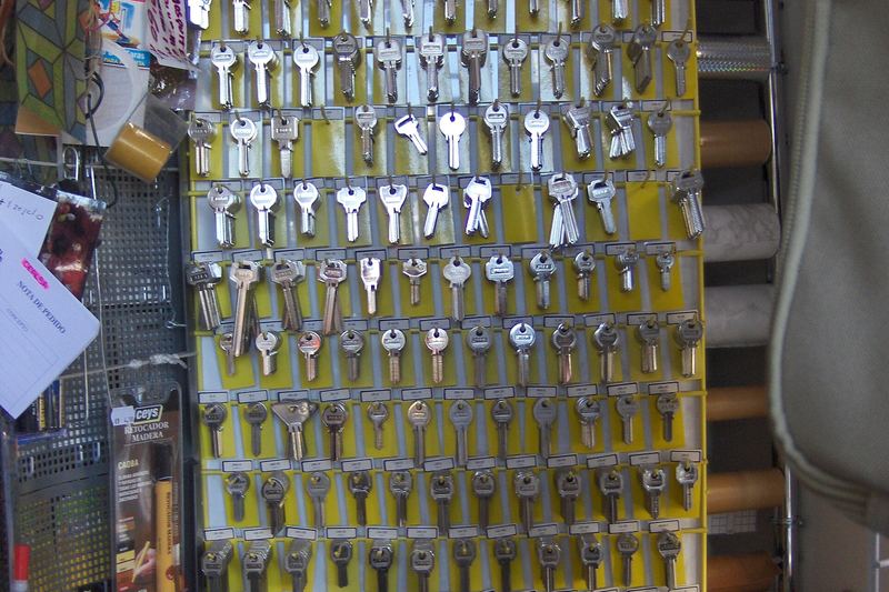 Rack of key blanks